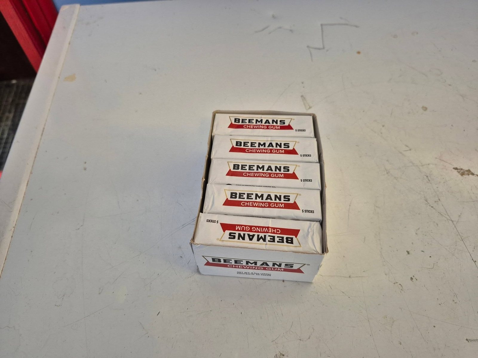 Packs of Beemans pepsin chewing gum at The Candy Shoppe on Main