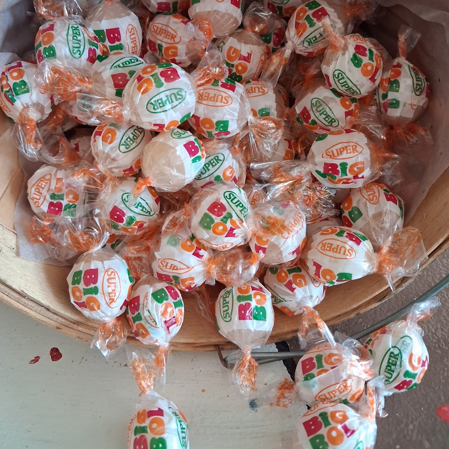 Wrapped Super Big Bol candy gum balls at The Candy Shoppe on Main