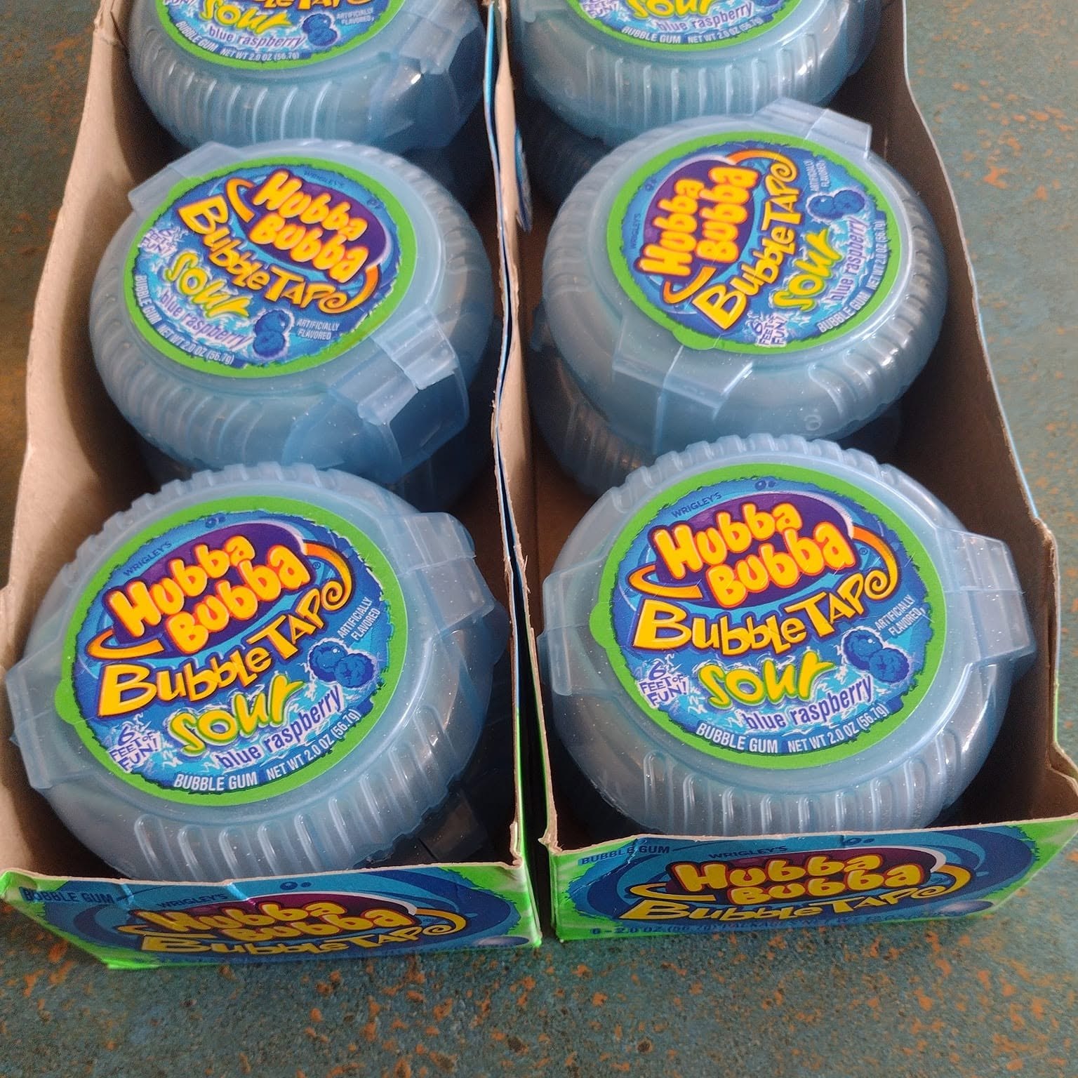 Tubs of Hubba Bubba bubble tape at The Candy Shoppe on Main