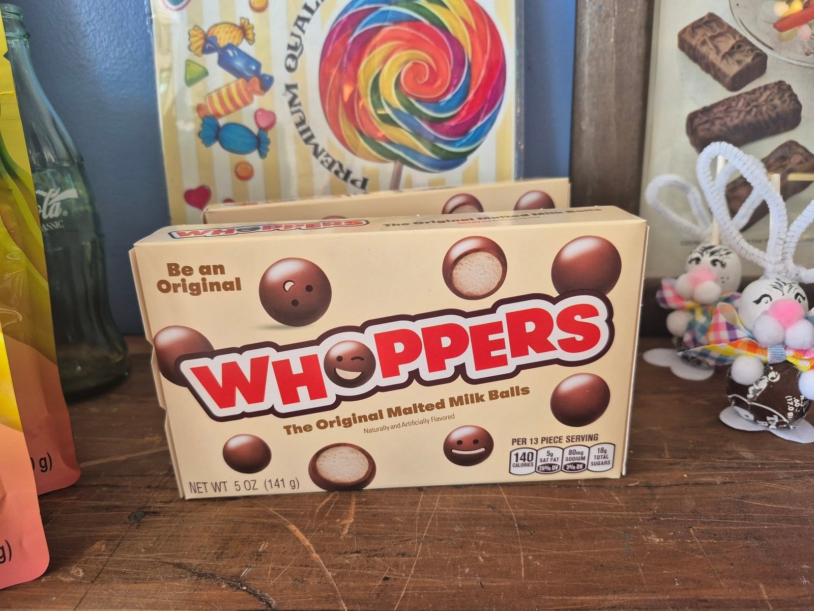 Carton of Whoppers malted milk balls at The Candy Shoppe on Main
